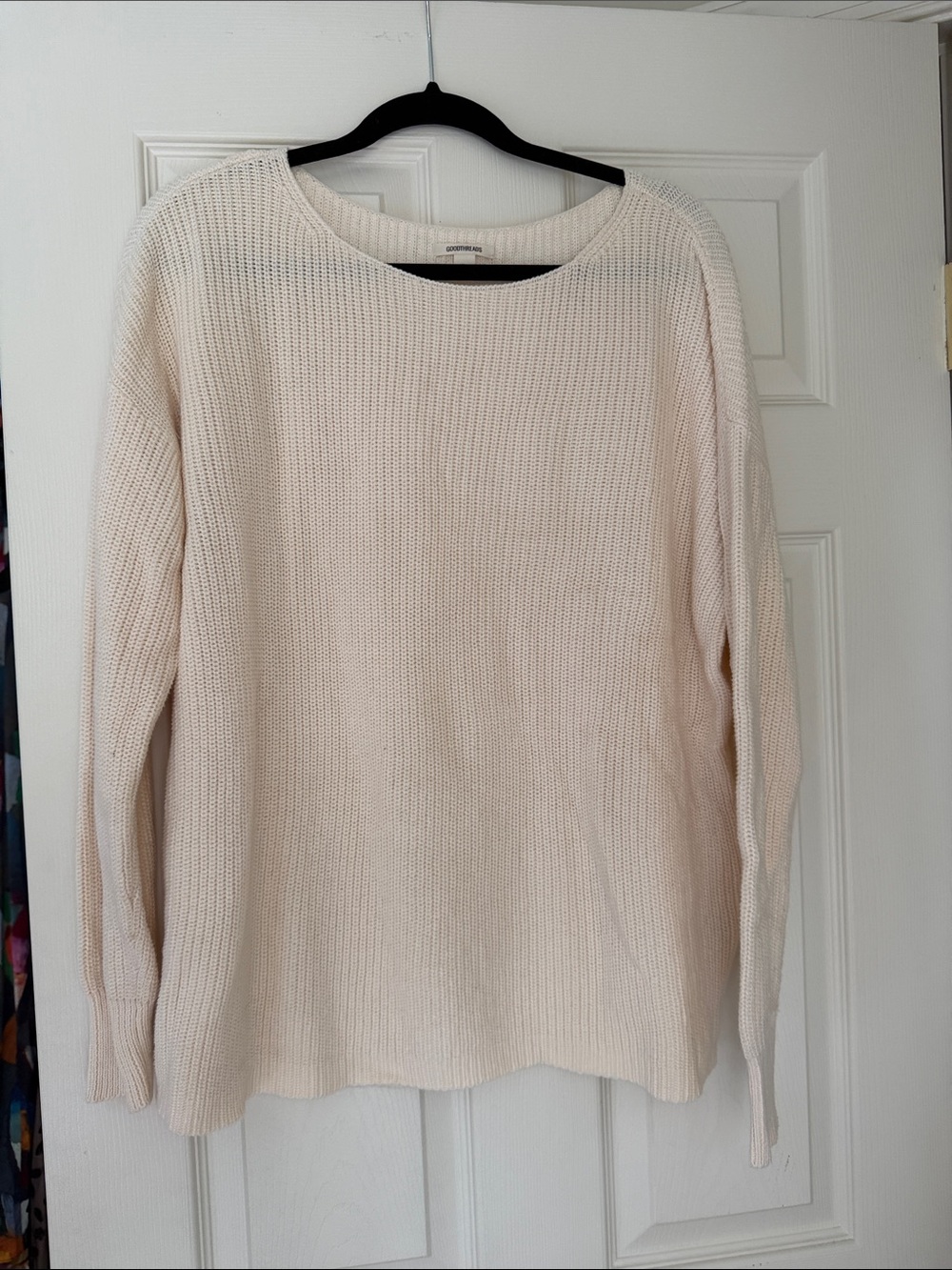 Goodthreads Cream Crewneck Knit Sweater
